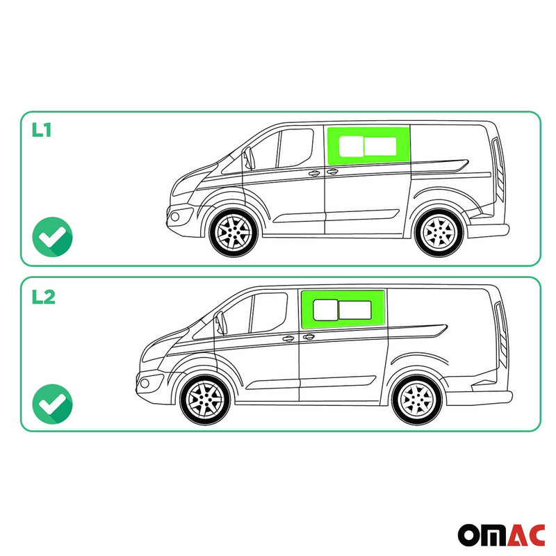 Seitenfenster Auto Schiebefenster für Ford Transit Custom 2013-2024 Links L1 L2