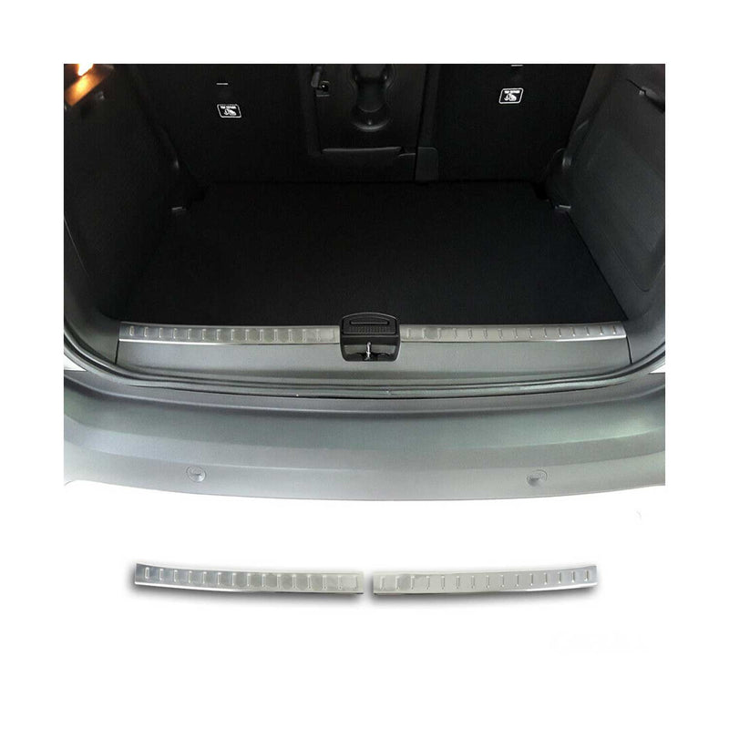 Innen Ladekantenschutz Stoßstange für Opel Crossland X 2021-2025 Edelstahl 2tlg