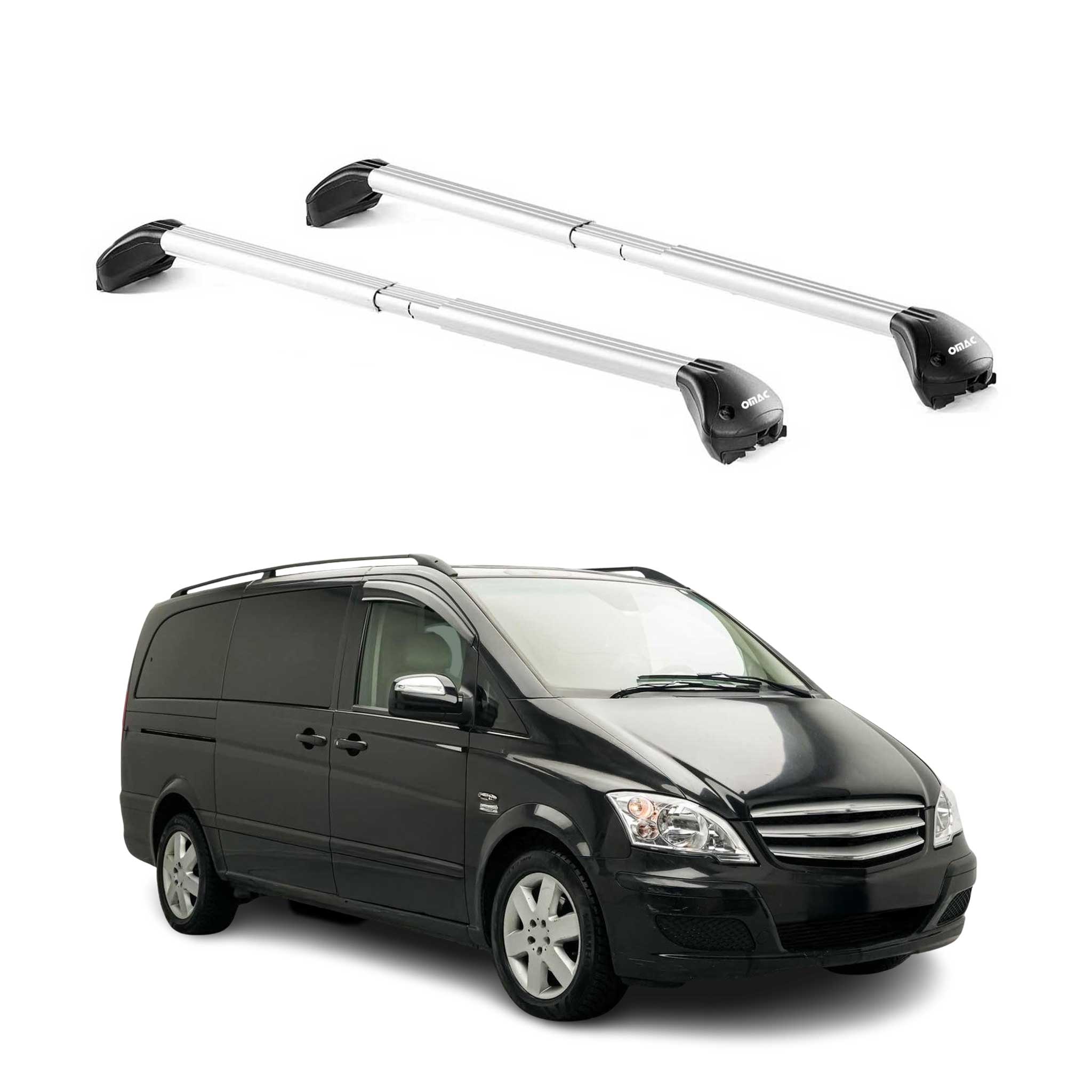 Dachträger für Mercedes Viano Vito W638 W639 W447 2003-2026 100kg Alu ABE Silber