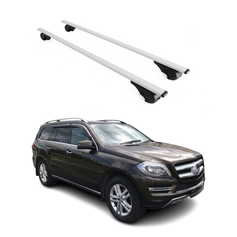 Dachträger Grundtäger für Mercedes GL Klasse X166 2013-2016 75kg Metall Grau 2x