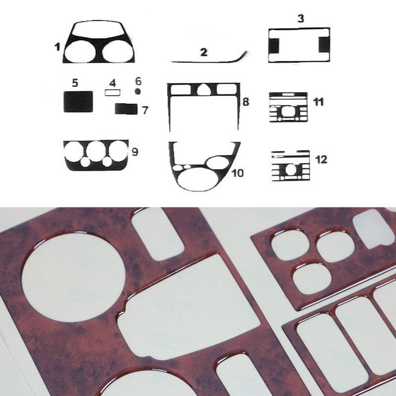 Innenraum Dekor Cockpit für Ford Fiesta 2005-2008 Wurzelholz Optik 12tlg