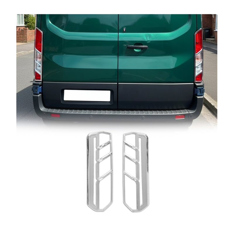 Rückleuchten Heckleuchte Rücklicht Rahmen für Ford Transit 2014-2025 Chrom 2x