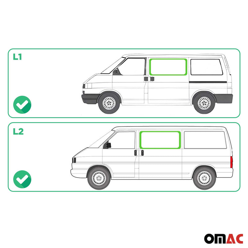 Seitenfenster Auto Fenster für VW T4 Transporter 1990-2003 Vorne Links L1 L2