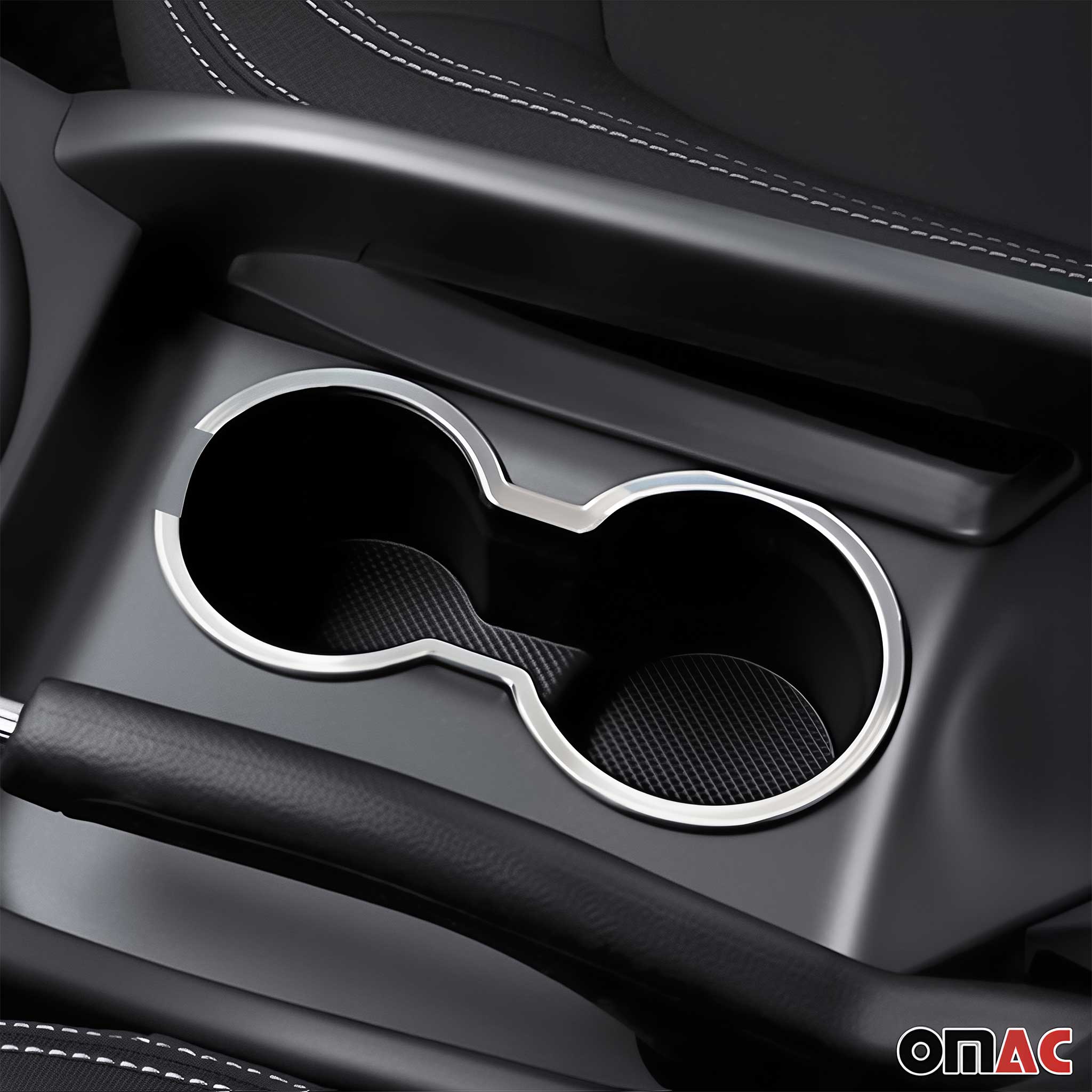 Getränkehalter Becherhalter Rahmen für Kia Rio 2011-2017 Edelstahl Chrom 1tlg