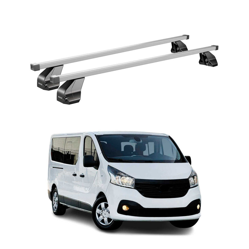 Menabo Dachträger Grundtäger für Opel Combo D 2011-2018 75kg Stahl Silber 2 tlg