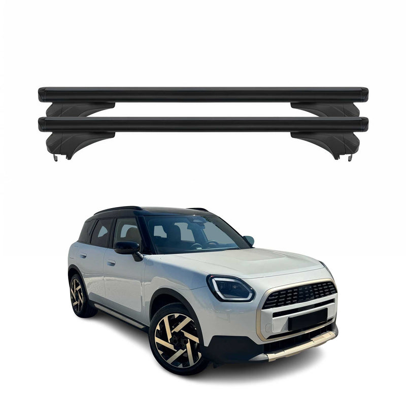 Menabo Dachträger Grundtäger für Mini Countryman U25 2023-2025 Alu Schwarz 2 tlg
