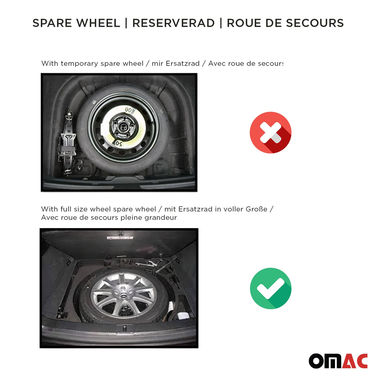 OMAC Gummi Kofferraumwanne für Audi A3 8V Sportback 2012-2020 Premium TPE
