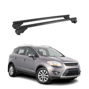 Dachträger Grundtäger für Ford Kuga I 2008-2012 75kg Schwarz Aluminium 2tlg