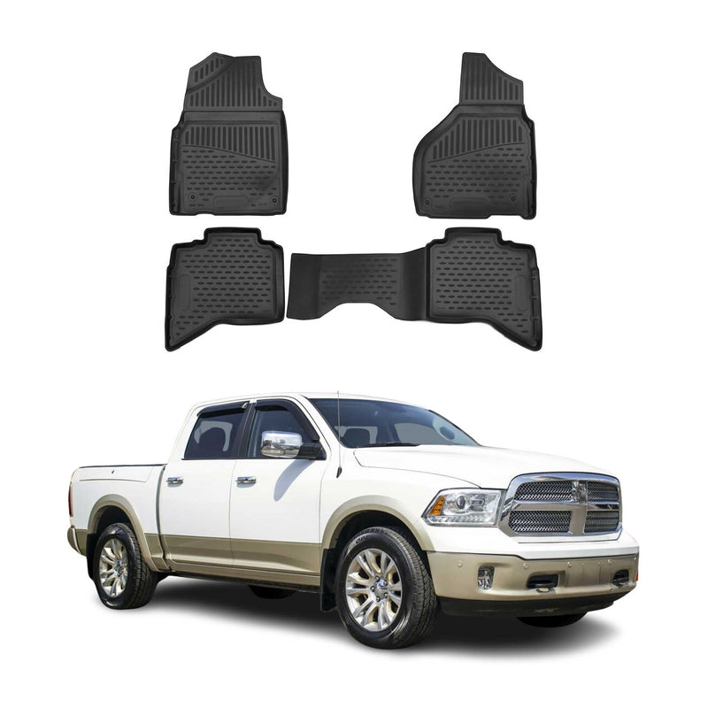 OMAC Gummimatten Fußmatten für Dodge RAM 1500 2500 3500 Quad Cab 2012-2018 4x