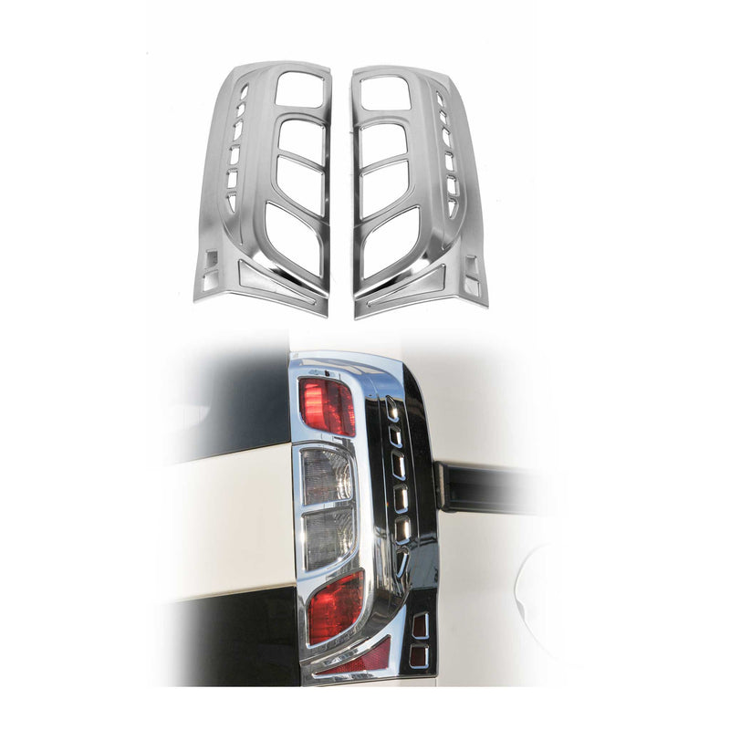 Rücklicht Leisten Heckleuchte für Fiat Fiorino Qubo 2007-2021 Chrom ABS 2tlg