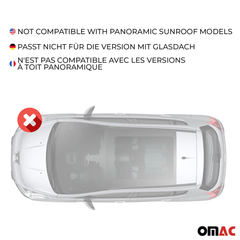 Dachträger Grundtäger für VW Passat B8 Stufenheck 2015-2022 75kg Alu Schwarz 2x