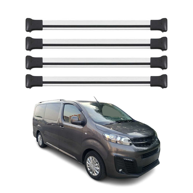 Dachträger Grundtäger für Opel Vivaro / Zafira Life 2019-2025 75kg Alu Silber 4x