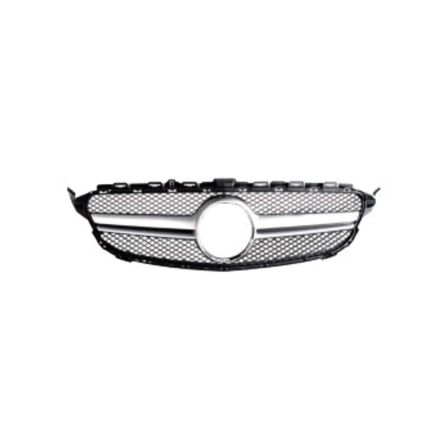 Kühlergrill Grill Frontgrill für Mercedes C Klasse W205 2015-2018 AMG Silber