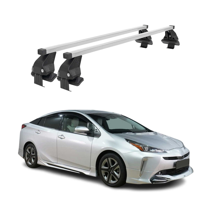 Menabo Dachträger für Toyota Prius mk4 2015-2018 Pre-FL 50kg Stahl Silber 2x