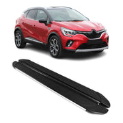 Seitenschweller Trittbretter für Renault Captur 2019-2026 Silber Aluminium 2 tlg