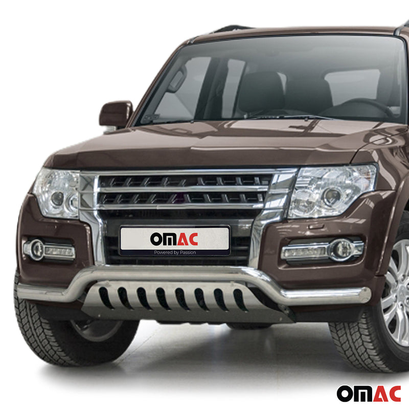 Frontbügel Frontschutzbügel fürsubishi Pajero 2014-2022 Edelstahl ABE Silber