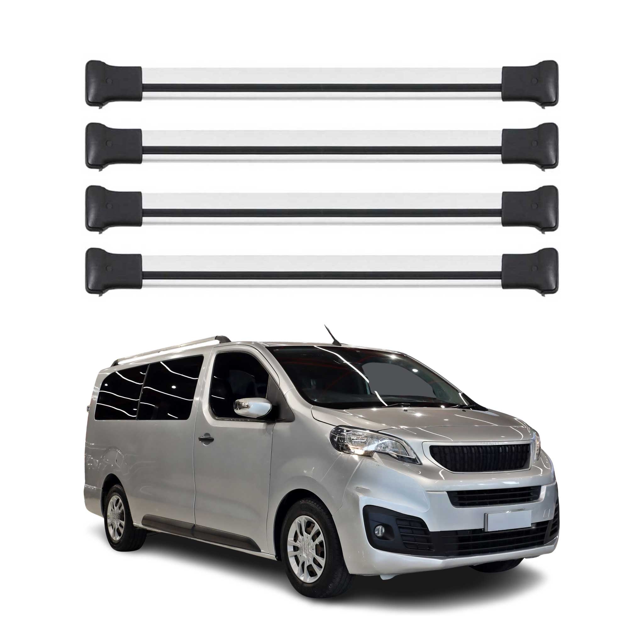 Dachträger Grundtäger für Fiat Scudo 2022-2026 75kg Aluminium Silber 4 tlg