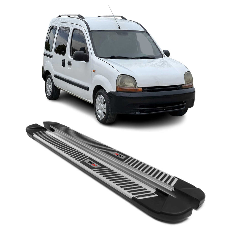 Trittbretter Seitenbretter Schweller für Renault Kangoo 1997-2008 Alu Schwarz