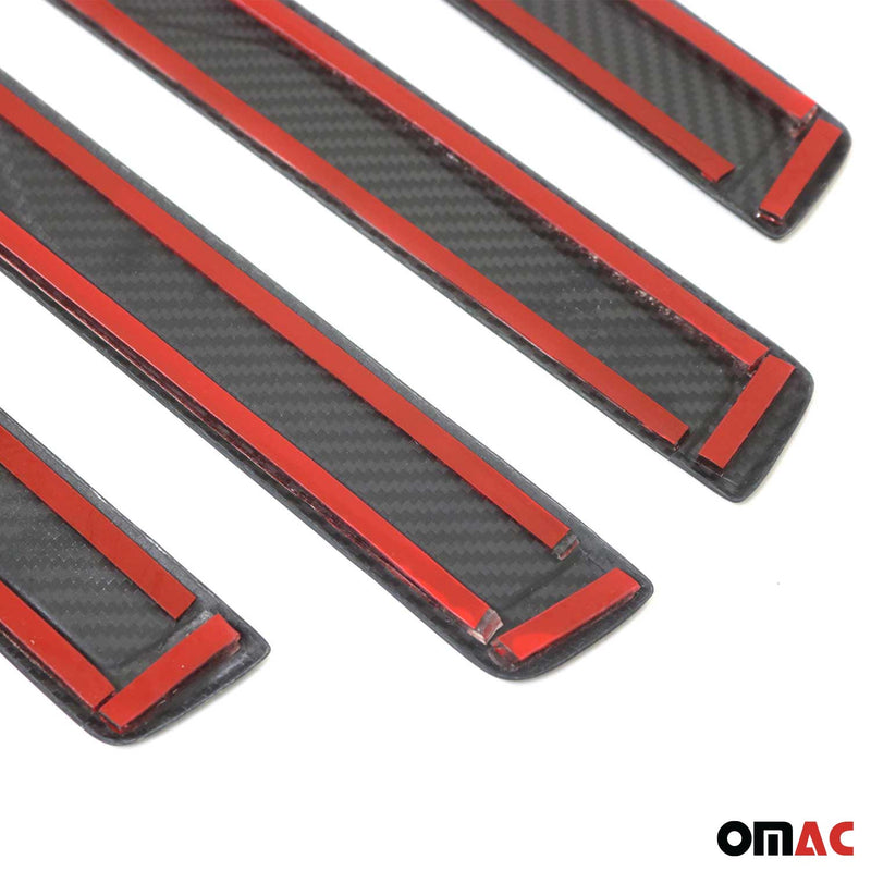 Door sill trims edition for Peugeot 5008 2017-2025 carbon fiber 4x