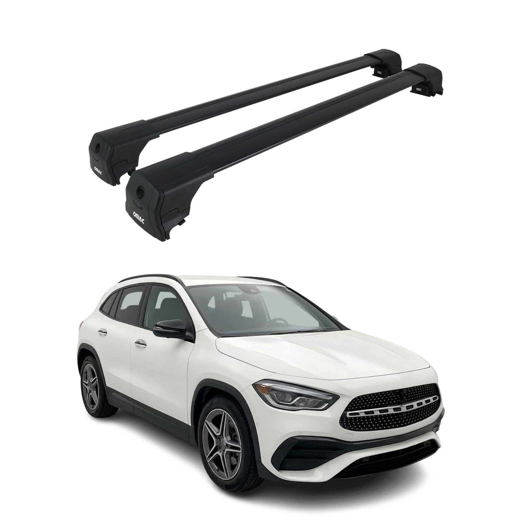 Dachträger Gepäckträger für Mercedes GLA Klasse 2020-2026 ABE Aluminium Schwarz