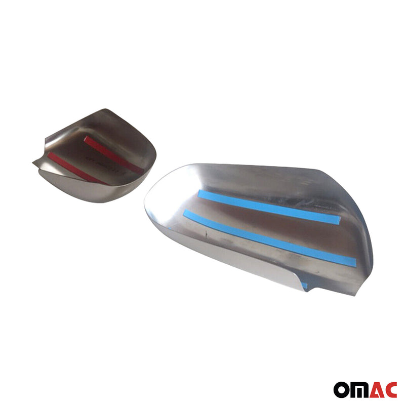 Spiegelkappen Spiegelabdeckung für Skoda Fabia 1999-2007 Edelstahl Silber 2tlg