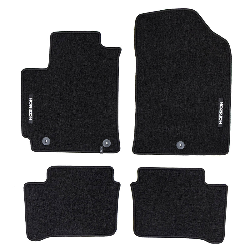 Velours Fußmatten für Kia Picanto III 2017-2025 Autoteppich Schwarz 4 teile