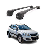 Dachträger Grundträger für Suzuki SX4 I 2006-2013 Aluminium 75kg Schwarz 2tlg