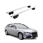 Dachträger Gepäckträger für Audi A4 2008-2015 Querträger ABE Metall Silber 2x