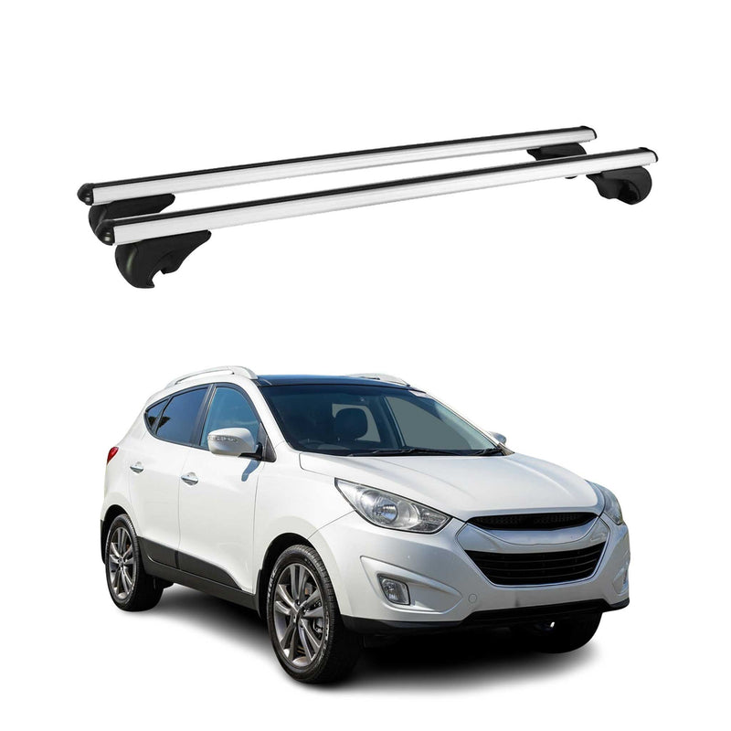 Dachträger Grundtäger für Hyundai ix35 2010-2015 75kg Alu Grau 2 tlg