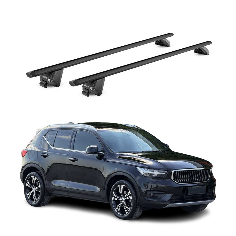 Dachträger Grundtäger für Volvo XC40 2018-2025 100kg Aluminium Schwarz 2 tlg ABE