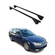 Dachträger Grundtäger für Ford Mondeo Turnier 2000-2007 75kg Metall Schwarz 2x