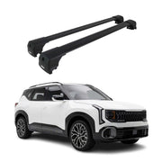 Dachträger Grundtäger für Kia Seltos II 2026-2027 75kg Aluminium Schwarz 2 tlg