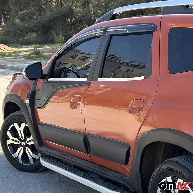 Fensterleisten Zierleisten für Dacia Duster 2018-2021 Gebürstet Chrom 4tlg