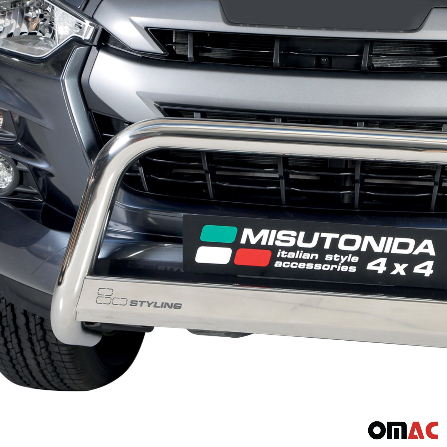 Frontbügel Frontschutzbügel für Isuzu D-Max 2019-2022 Pre-FL ø63mm Stahl Silber