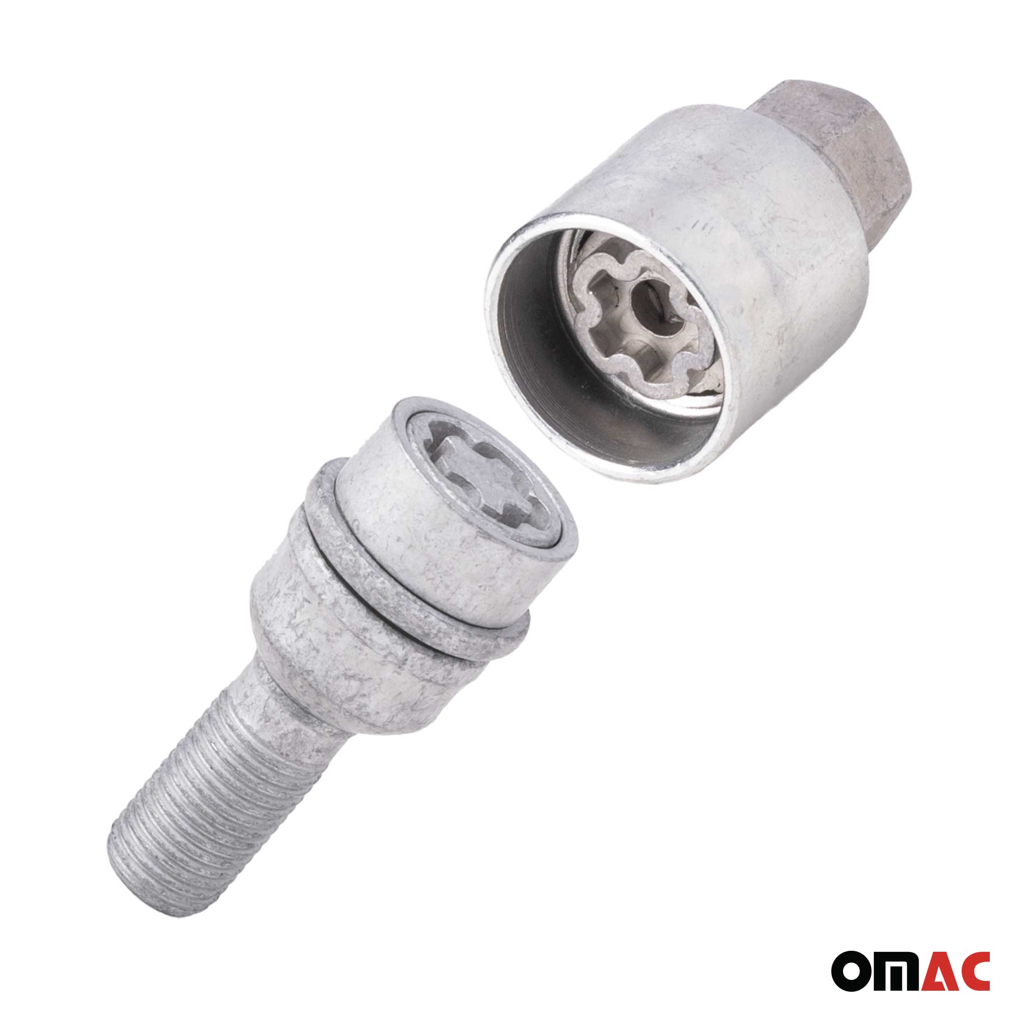 Radschloss Radschrauben Satz für Toyota BZ4X ab 2021 Silber 4tlg M14X1.5