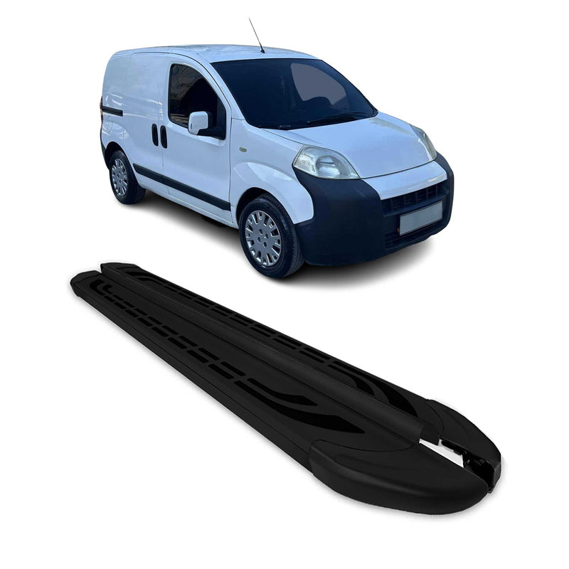 Trittbretter Schweller Seitenbretter für Peugeot Bipper 2008-2017 Alu Schwarz