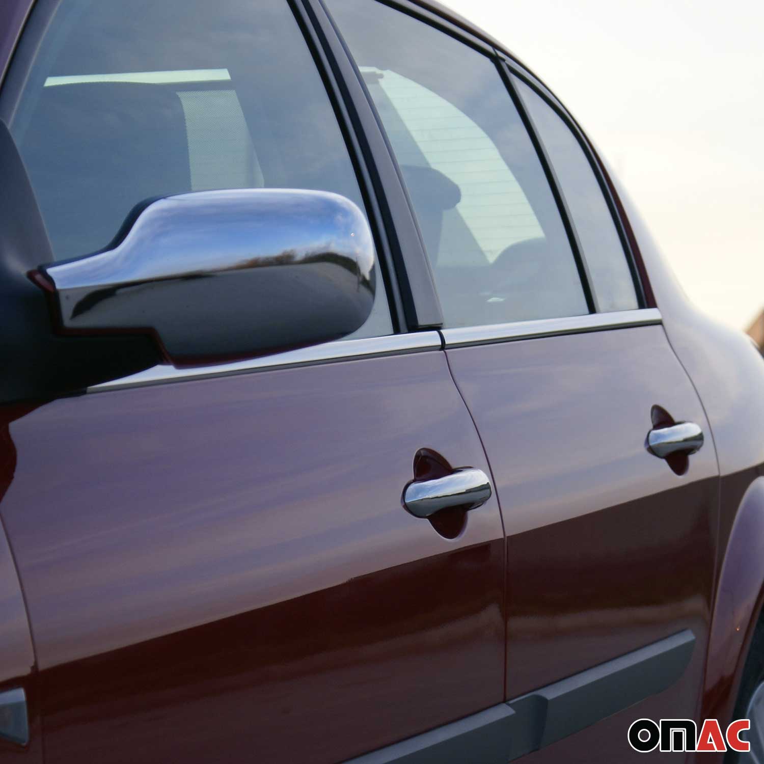 Fensterleisten Zierleisten für Renault Megane 2002-2009 Schrägheck Chrom 4tlg