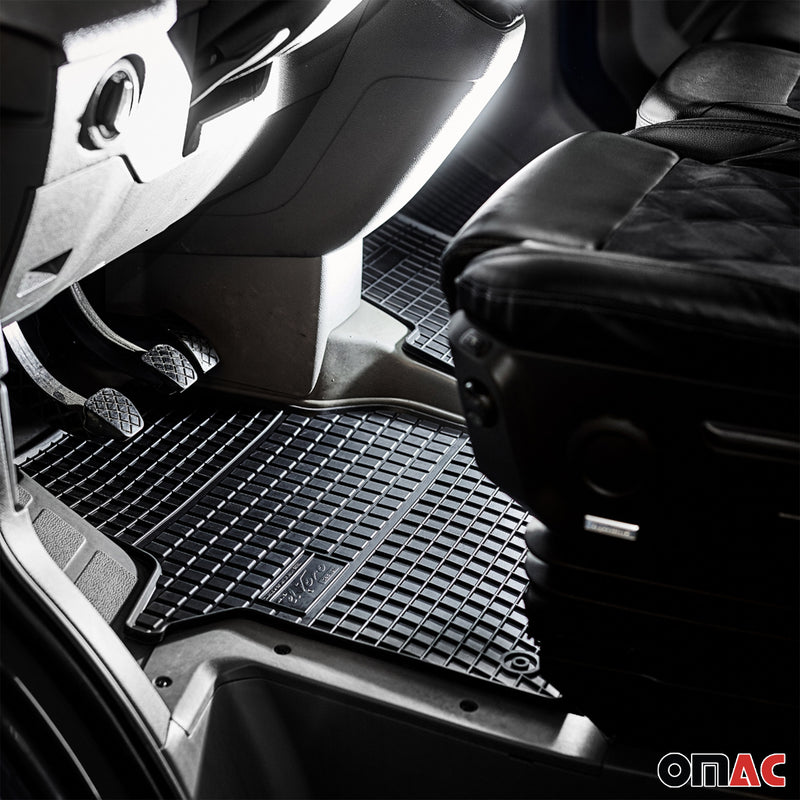 OMAC Gummi Fußmatten für Opel Corsa 2014-2019 Automatten Gummi Schwarz 4tlg