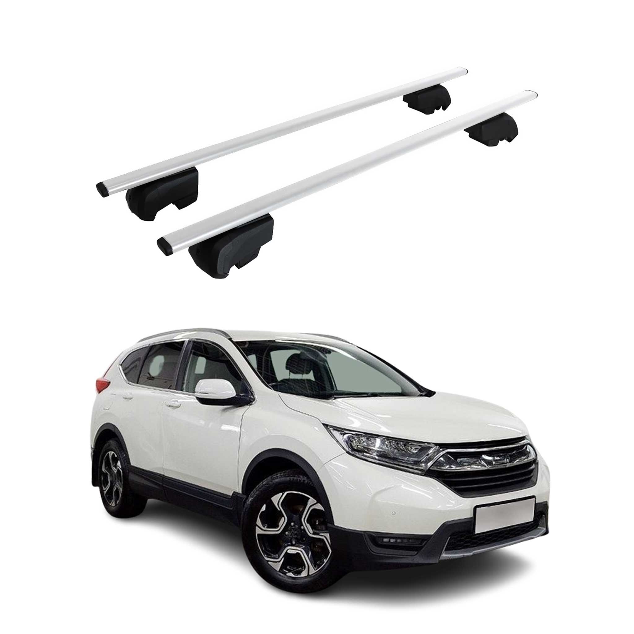 Dachträger Grundtäger für Honda CR-V mk5 2017-2022 75kg Metall Silber 2 tlg