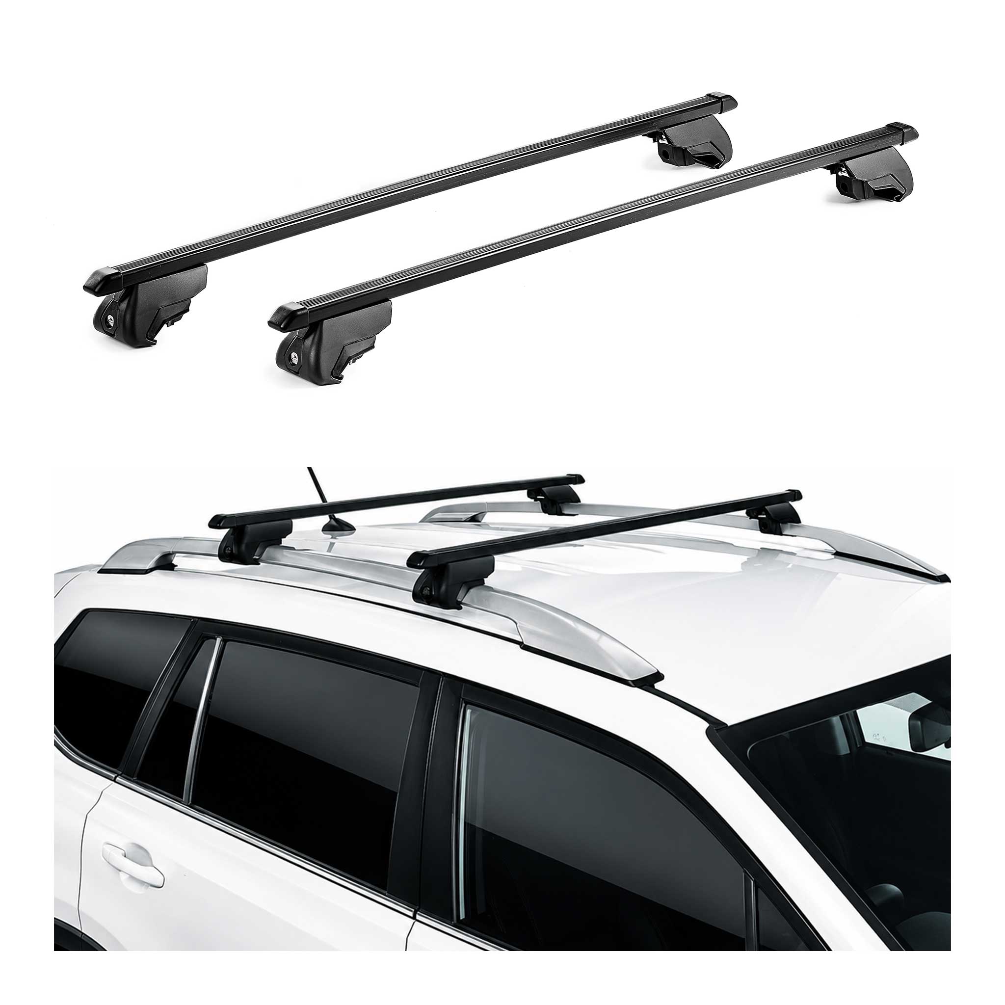 Dachträger für VW Passat Kombi B5 2000-2005 Stahl Schwarz Dachgepäckträger