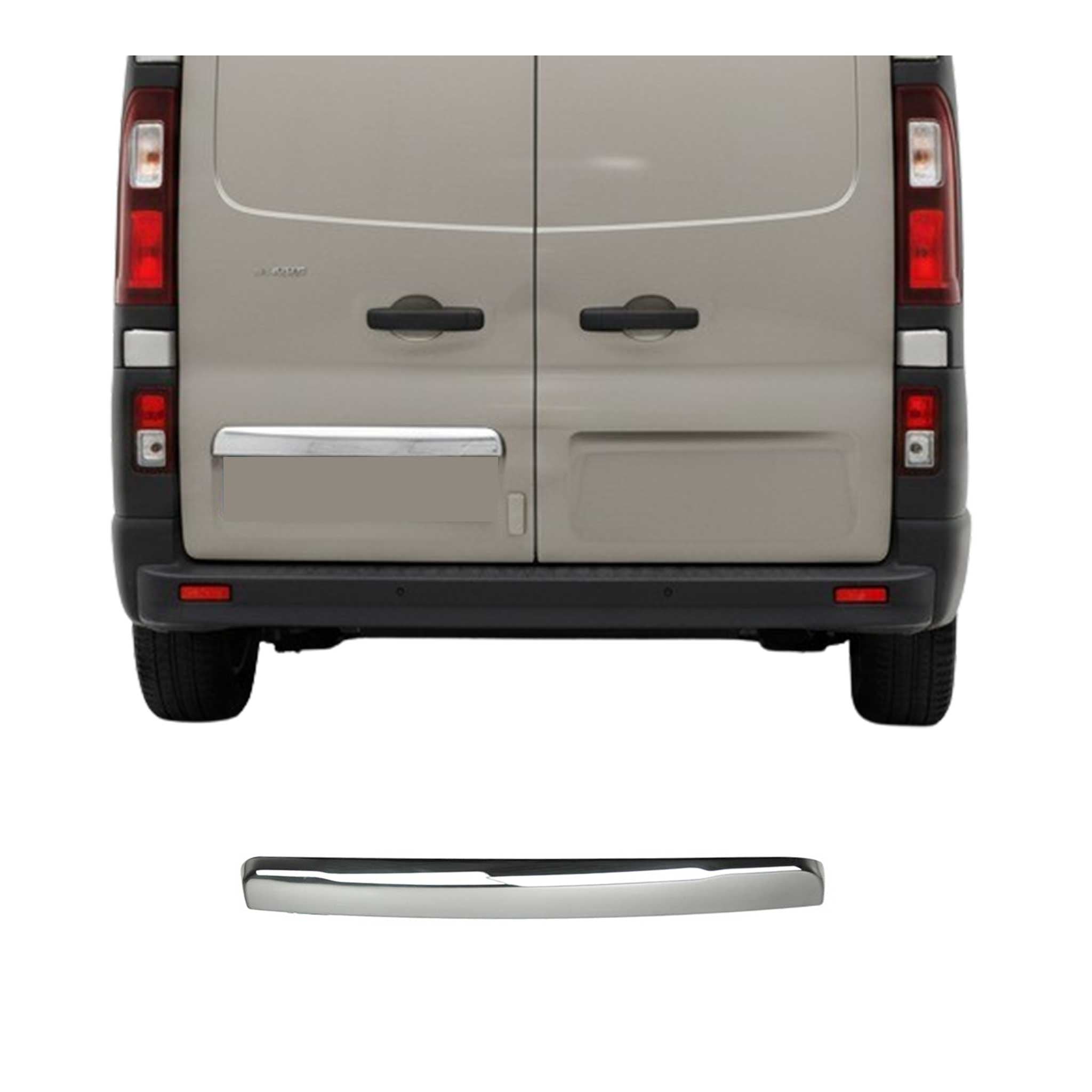 Heckklappe Kofferraumöffner Griff für Renault Trafic 2014-2019 Edelstahl Chrom