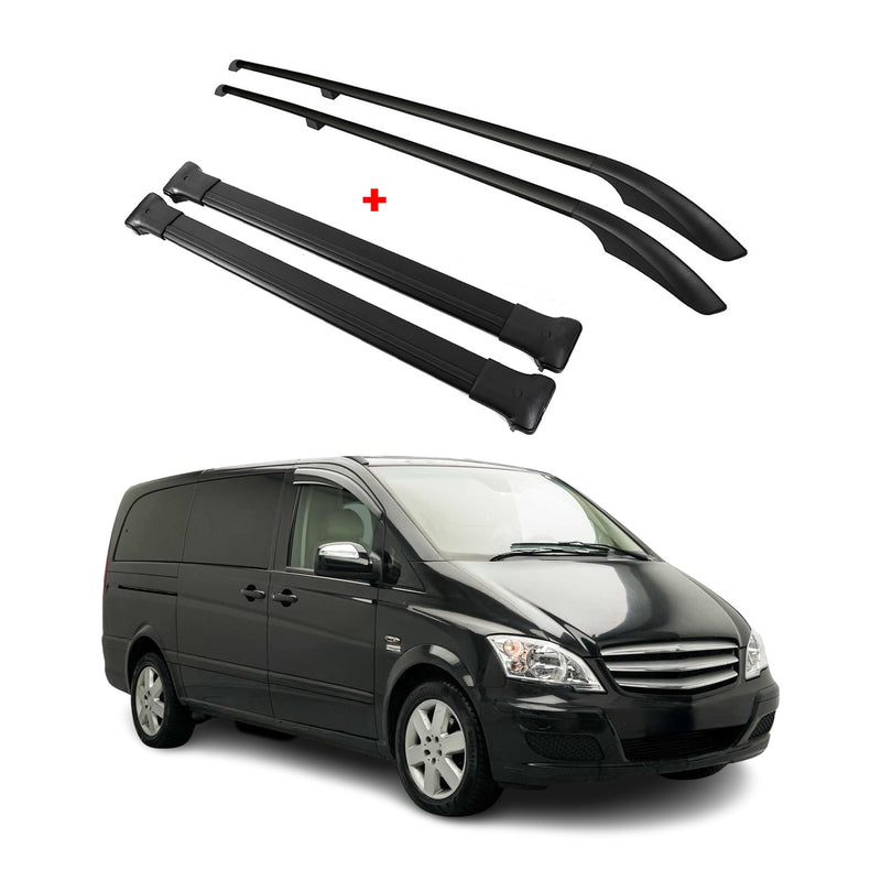 Dachträger + Fahrradträger Satz für Mercedes Vito W639 2003-2014 Kurzer Radstand