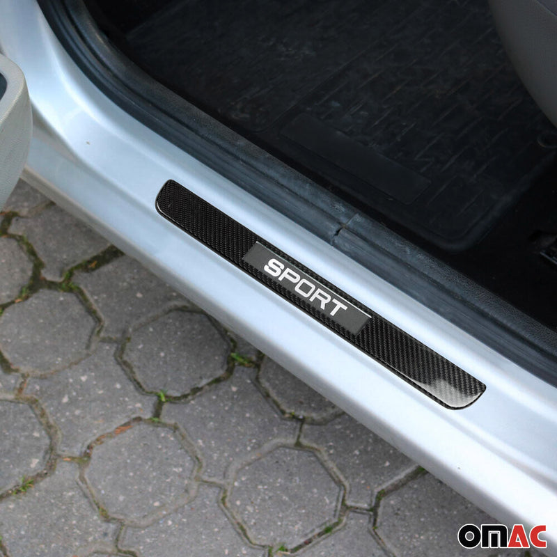 Einstiegsleisten Türschweller Sport für Skoda Karoq 2017-2025 Kohlefaser Schwarz