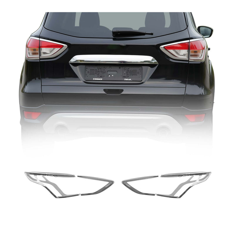 Rücklicht Leisten Heckleuchte für Ford Kuga 2013-2016 Chrom ABS Silber 4tlg