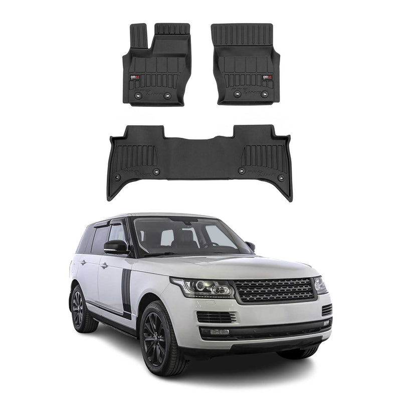 OMAC Gummi Fußmatten für Range Rover 2012-2022 Premium TPE Automatten Schwarz 3x