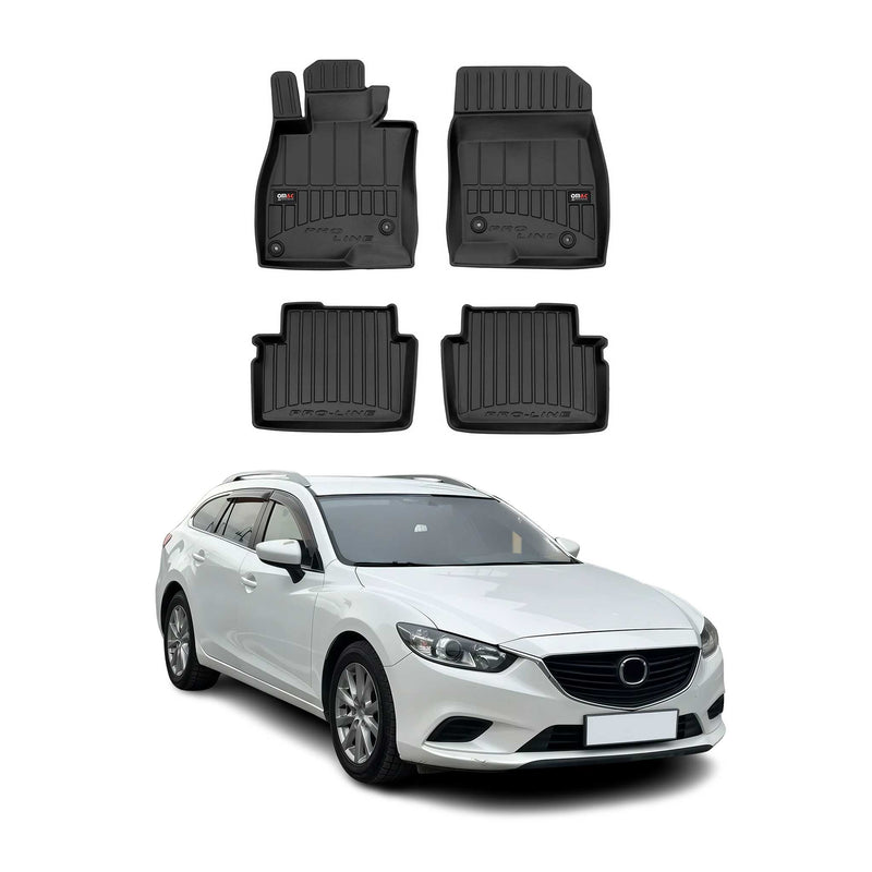 OMAC Gummi Fußmatten für Mazda 6 2012-2025 Premium TPE 3D Automatten Schwarz 4x