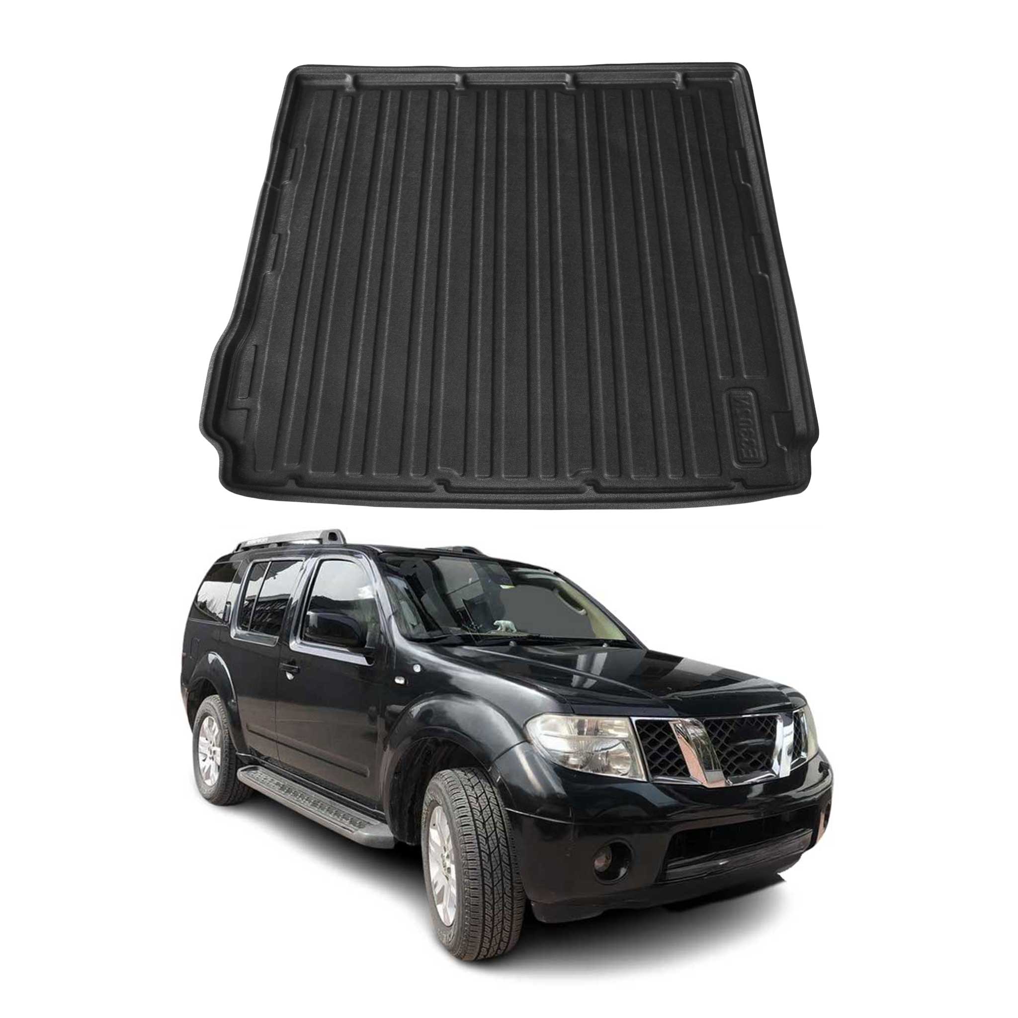 Kofferraumwanne Laderaumwanne für Nissan Pathfinder 2005-2021 Gummi TPE Schwarz