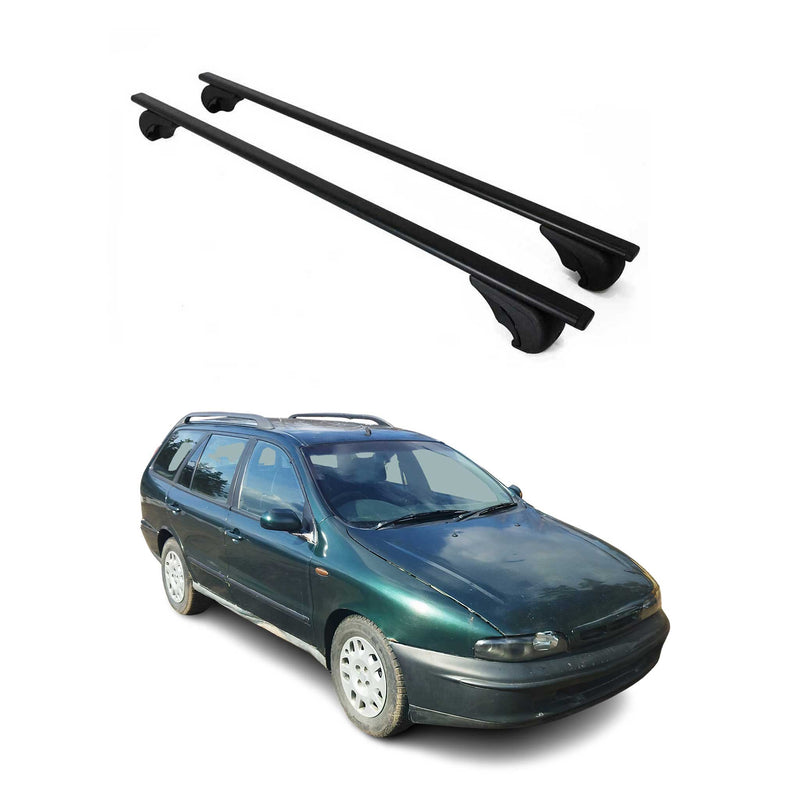 Dachträger Grundtäger für Fiat Marea Weekend 1996-2003 75kg Metall Schwarz 2 tlg