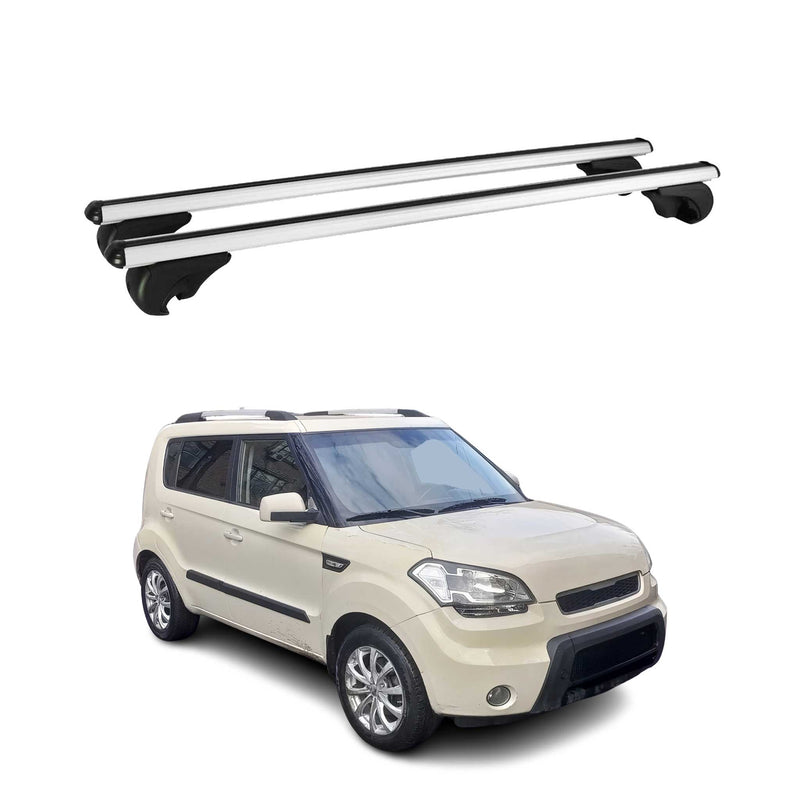 Dachträger Grundtäger für Kia Soul 2008-2013 75kg Aluminium Silber 2 tlg