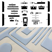Innenraum Dekor Cockpit für Mercedes E Klasse W124 1985-1995 Aluminium Optik 50x